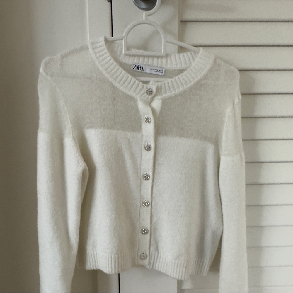 zara sheer sweater